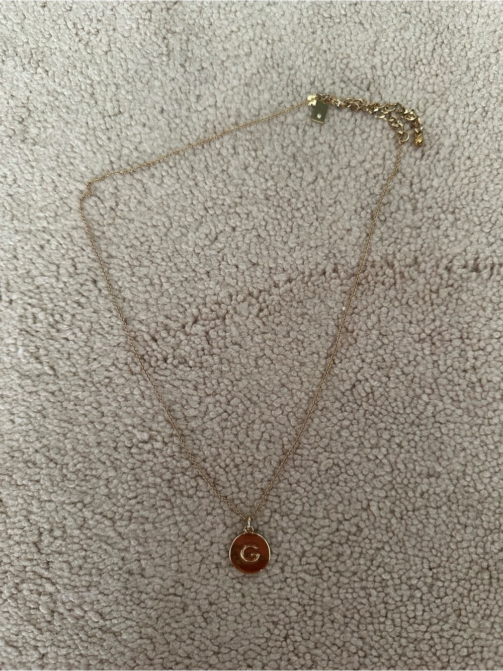 Gold-Tone Initial 'G' Pendant Necklace - Women's Jewelry